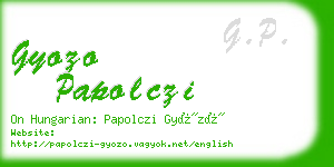 gyozo papolczi business card